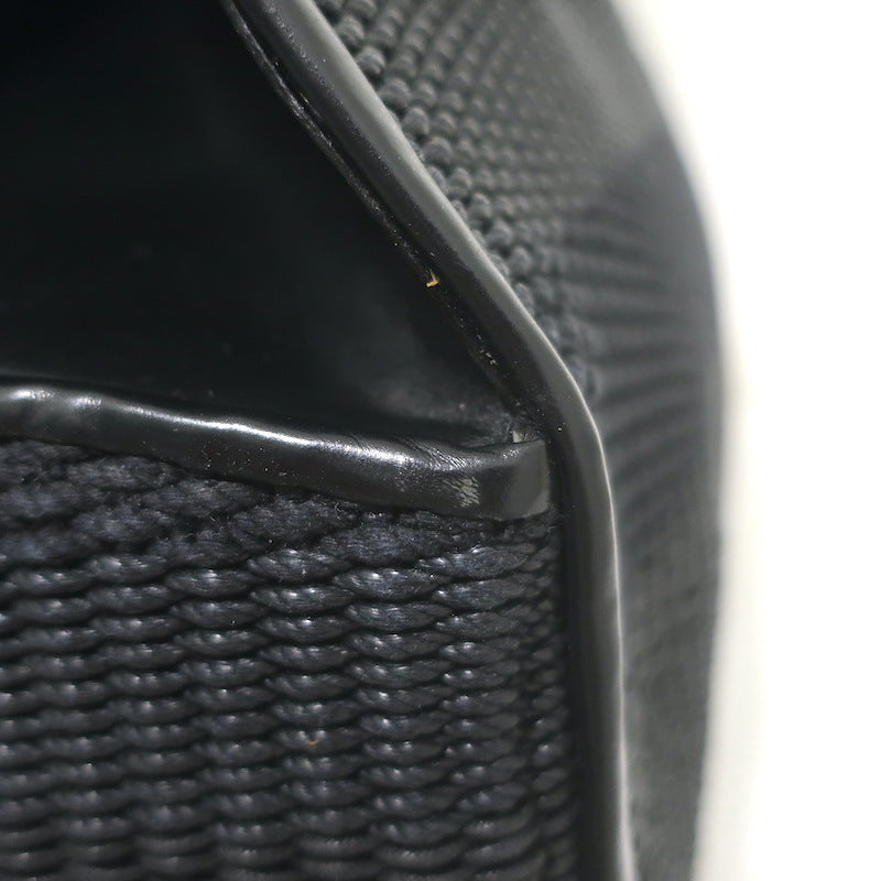 Ralph Lauren Ricky 50 Weekender Bag Black Raffia &amp; Leather
