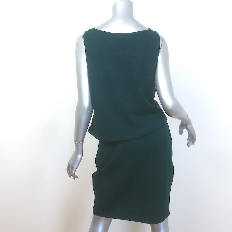 St. John Essentials Santana Knit Three-Piece Skirt Suit Emerald Size 6/Small