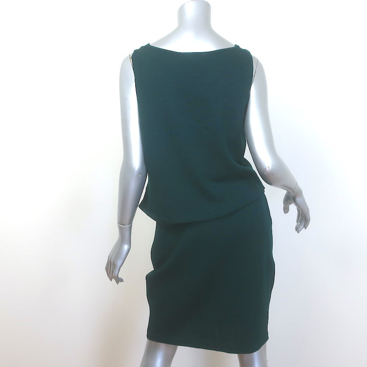St. John Essentials Santana Knit Three-Piece Skirt Suit Emerald Size 6/Small