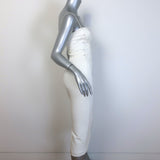 Dion Lee Lace-Up Side Bustier Midi Dress White Size US 2