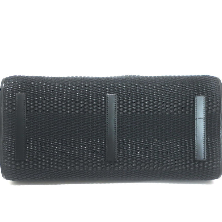 Ralph Lauren Ricky 50 Weekender Bag Black Raffia &amp; Leather