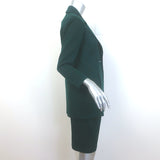 St. John Essentials Santana Knit Three-Piece Skirt Suit Emerald Size 6/Small
