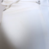 Dion Lee Lace-Up Side Bustier Midi Dress White Size US 2