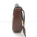 Gucci Sylvie Padlock GG Supreme Medium Crossbody Bag Brown & Black Leather