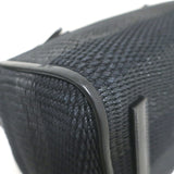 Ralph Lauren Ricky 50 Weekender Bag Black Raffia & Leather