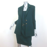 St. John Essentials Santana Knit Three-Piece Skirt Suit Emerald Size 6/Small