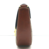 Gucci Sylvie Padlock GG Supreme Medium Crossbody Bag Brown & Black Leather