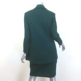 St. John Essentials Santana Knit Three-Piece Skirt Suit Emerald Size 6/Small