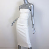 Dion Lee Lace-Up Side Bustier Midi Dress White Size US 2
