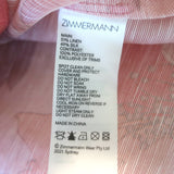 Zimmermann Concert Scalloped Shirt Pink Floral Print Organza Size 1 NEW