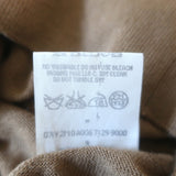 Giambattista Valli Asymmetric Short Sleeve Knit Top Tan Wool-Cashmere Size 44