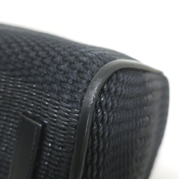 Ralph Lauren Ricky 50 Weekender Bag Black Raffia &amp; Leather