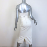 Dion Lee Lace-Up Side Bustier Midi Dress White Size US 2