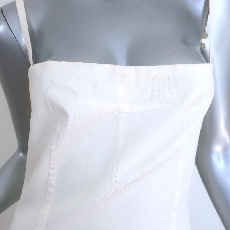 Dolce &amp; Gabbana Sheath Dress White Stretch Cotton Size 44