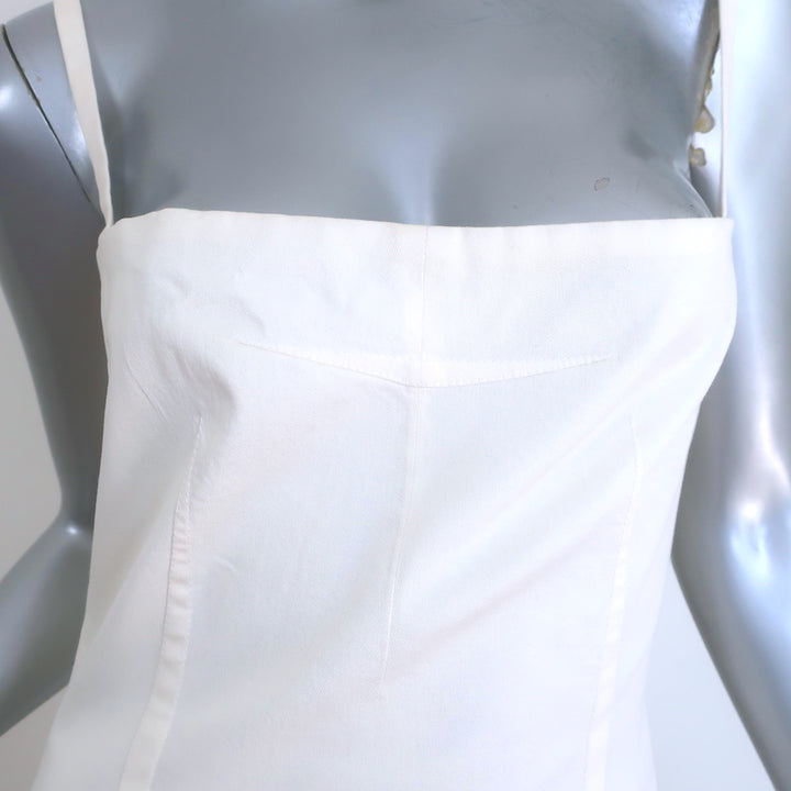 Dolce &amp; Gabbana Sheath Dress White Stretch Cotton Size 44