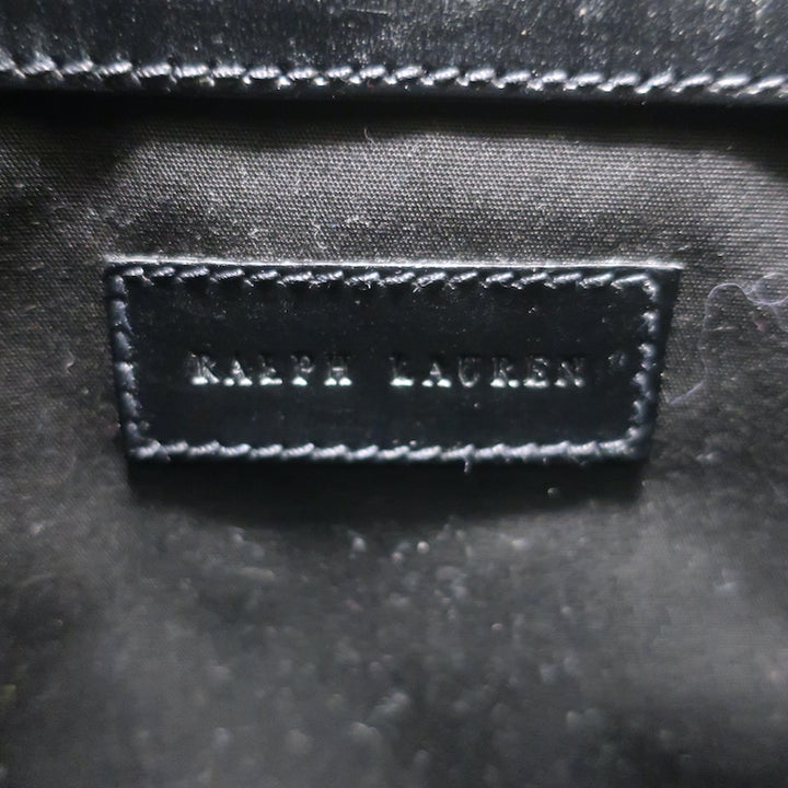 Ralph Lauren Ricky 50 Weekender Bag Black Raffia &amp; Leather