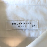 Equipment Leema Eiffel Tower-Embroidered Shirt White Cotton Size Small