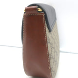 Gucci Sylvie Padlock GG Supreme Medium Crossbody Bag Brown & Black Leather