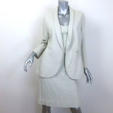 St. John Collection Three-Piece Knit Skirt Suit Very Light Sage Size 10