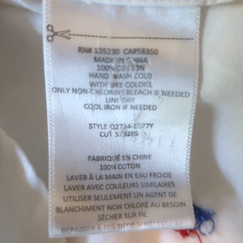 Equipment Leema Eiffel Tower-Embroidered Shirt White Cotton Size Small