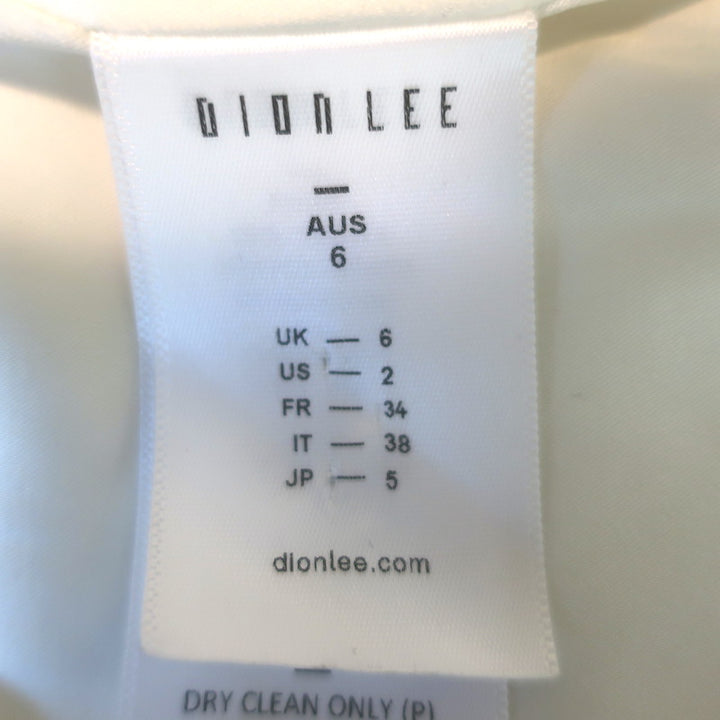 Dion Lee Lace-Up Side Bustier Midi Dress White Size US 2