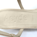 Aeyde Melia Ankle Strap Kitten Heel Pumps Ivory Leather Size 38 NEW