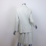 St. John Collection Three-Piece Knit Skirt Suit Very Light Sage Size 10