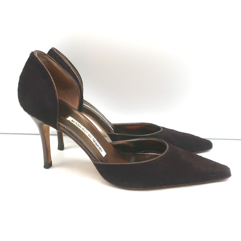 Manolo Blahnik Embellished d'Orsay Pumps - Black Pumps, Shoes Manolo Blahnik Embellished d'Orsay Pumps - Black Pumps, Shoes