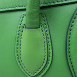 Celine Micro Luggage Tote Green Leather