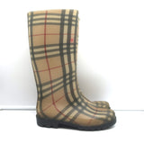 Burberry Nova Check Rain Boots Beige Size 37