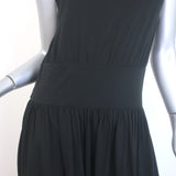 Toteme Sleeveless Midi Tee Dress Black Cotton Jersey Size Large NEW