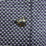 St. John Collection Heart-Button Checked Tweed Skirt Suit Lavender Size 8