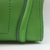 Celine Micro Luggage Tote Green Leather