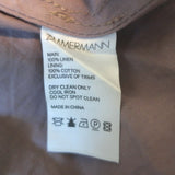 Zimmermann Juniper Ring Lace-Trim Mini Dress Mauve Floral Print Linen Size 0