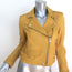 IRO Ashville Motorcycle Jacket Yellow Leather Size 40