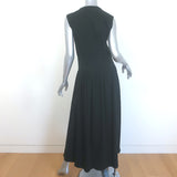 Toteme Sleeveless Midi Tee Dress Black Cotton Jersey Size Large NEW