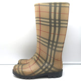 Burberry Nova Check Rain Boots Beige Size 37