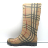 Burberry Nova Check Rain Boots Beige Size 37