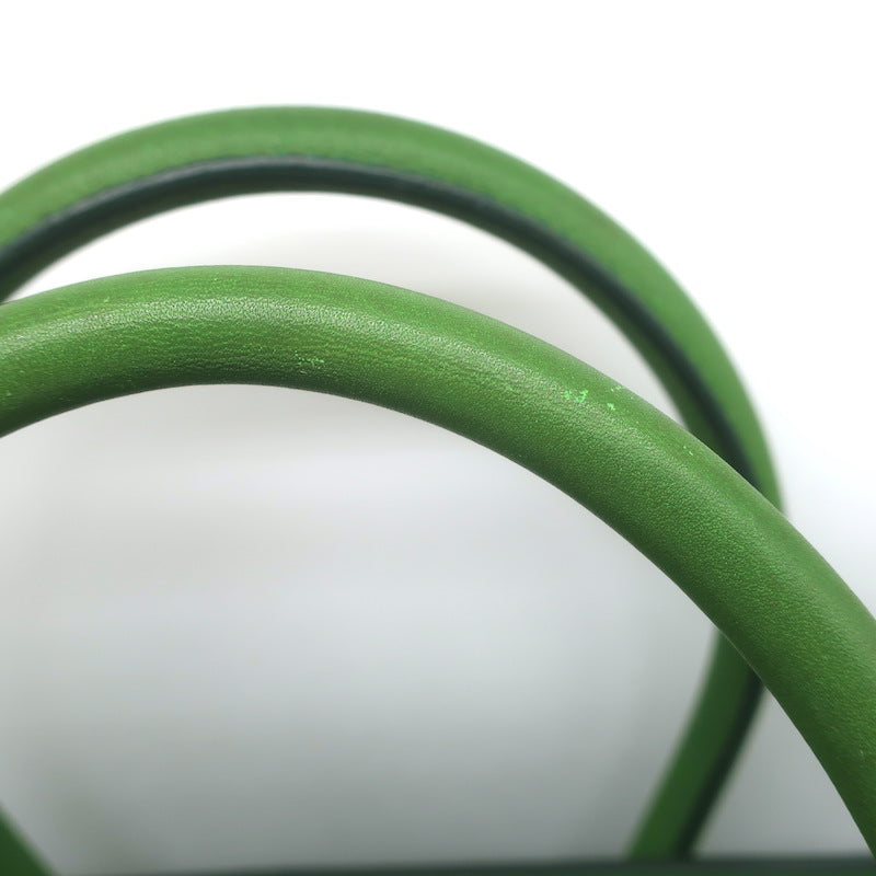 Celine Micro Luggage Tote Green Leather