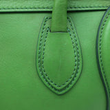 Celine Micro Luggage Tote Green Leather