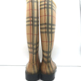 Burberry Nova Check Rain Boots Beige Size 37