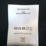 Raey Mixed Lace & Satin Cami Top Black Size UK 10 NEW