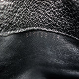 Balenciaga Fold-Over Platform Wedge Ankle Boots Black Grained Leather Size 41