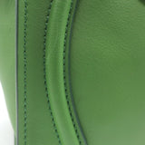 Celine Micro Luggage Tote Green Leather