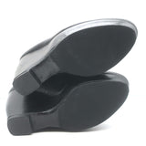 Balenciaga Fold-Over Platform Wedge Ankle Boots Black Grained Leather Size 41