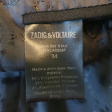 Zadig & Voltaire Viva Rhinestone Star-Embellished Blazer Black Size 34