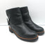Chloe Foldover Shearling Ankle Boots Black Leather Size 38