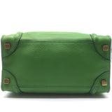 Celine Micro Luggage Tote Green Leather