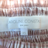 Caroline Constas Appolonia Off-Shoulder Gingham Top Blush/White Size Extra Small
