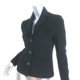 Prada Jacket Black Felt Size 42 Single Breasted Blazer